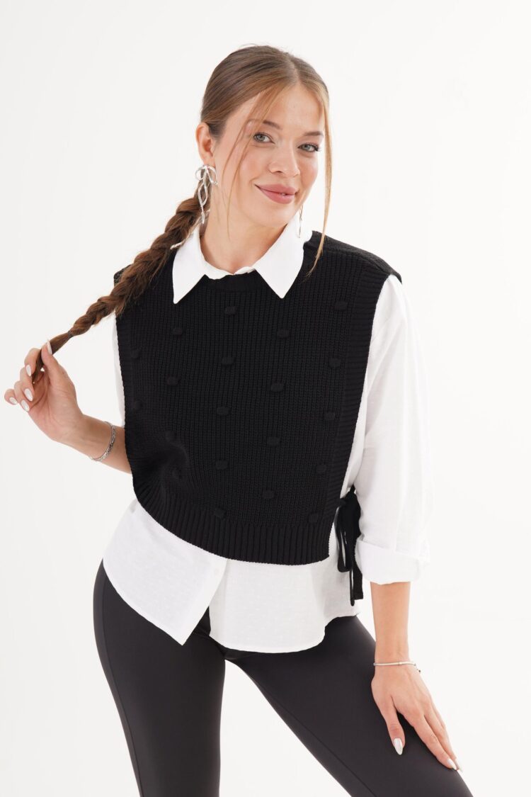 Casual Preppy Elegant Crop Vest - Brand: Lustrin - Women & Kids, Baby Clothes Wholesale - Globality Store