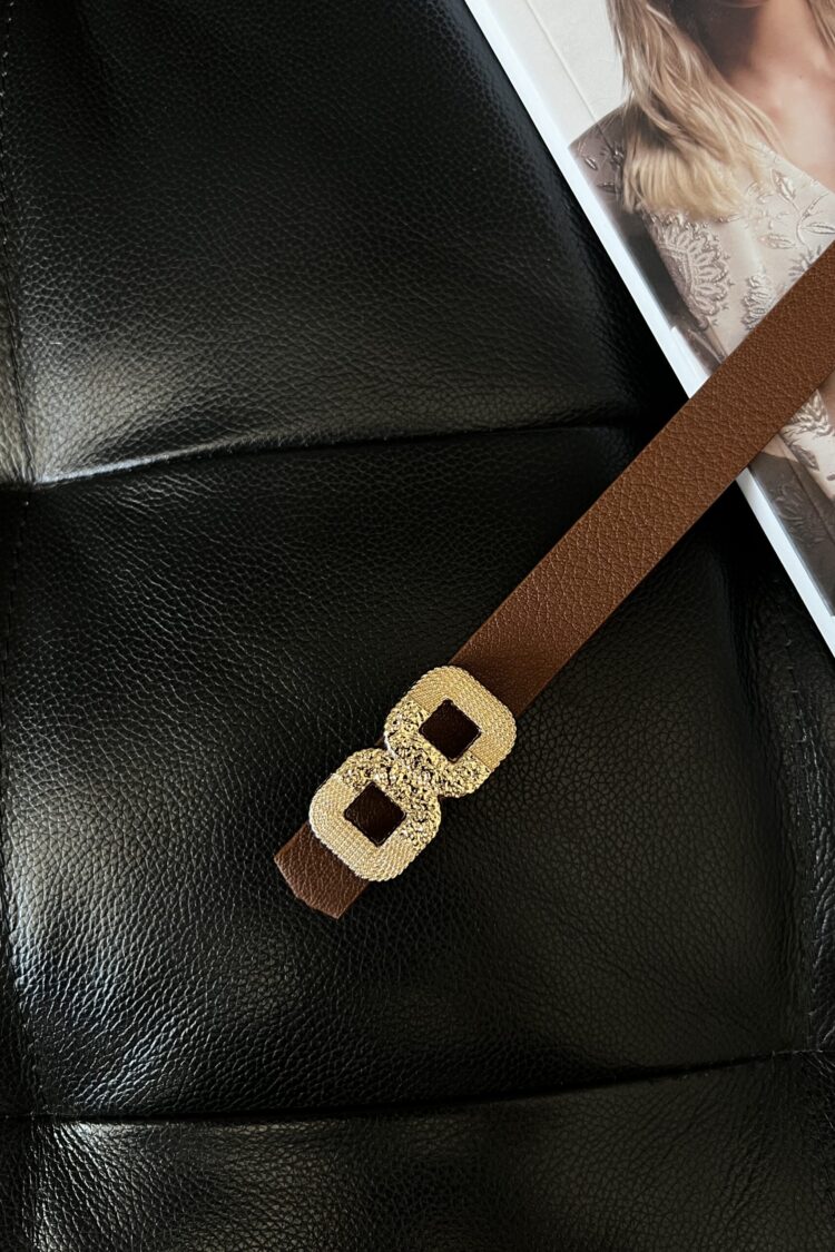 Square Long Silver Buckle Slim Women Belt Jacket Belt Shirt Belt Dress Belt
