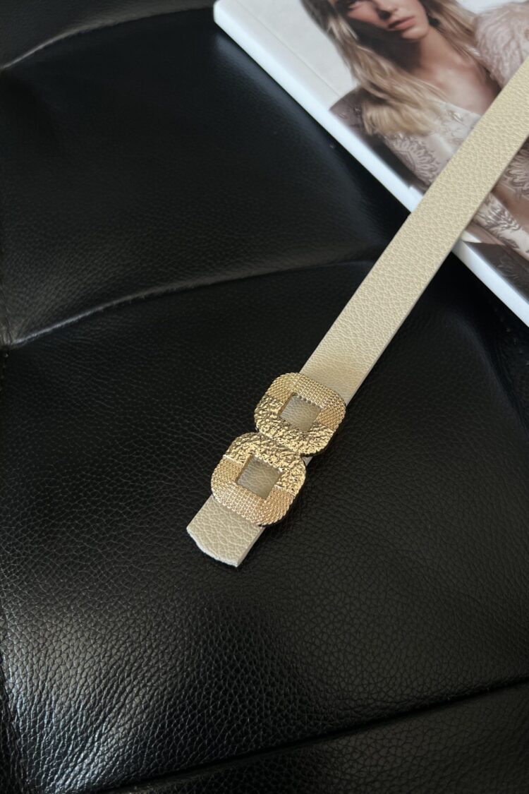Square Long Silver Buckle Slim Women Belt Jacket Belt Shirt Belt Dress Belt