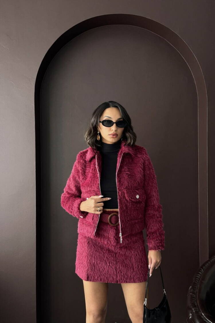 Fuchsia Bomber Jacket