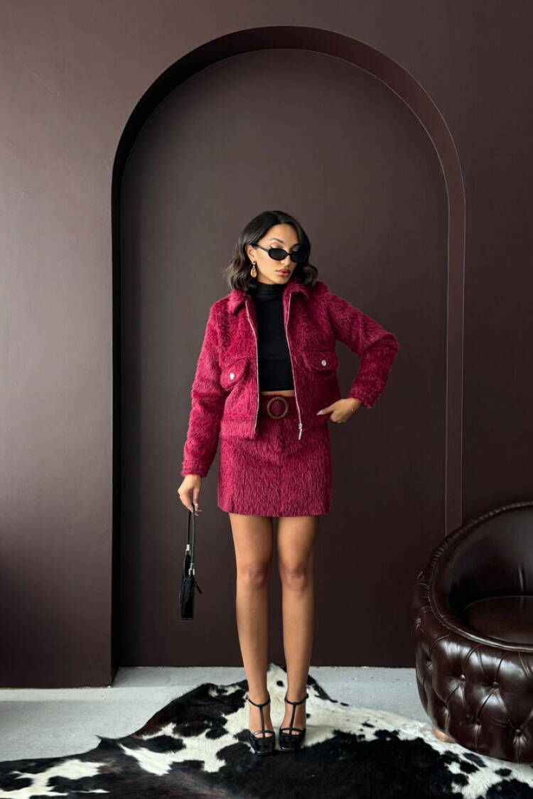 Fuchsia Bomber Jacket