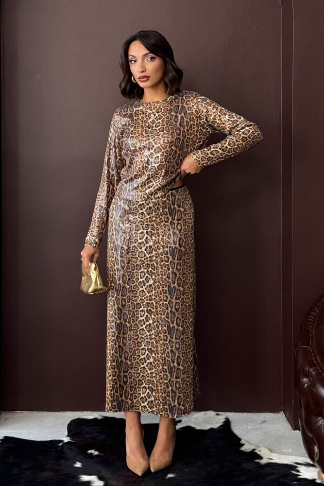 Leopard Print Pencil Midi Skirt - Brand: Topshow - Women & Kids, Baby Clothes Wholesale - Globality Store