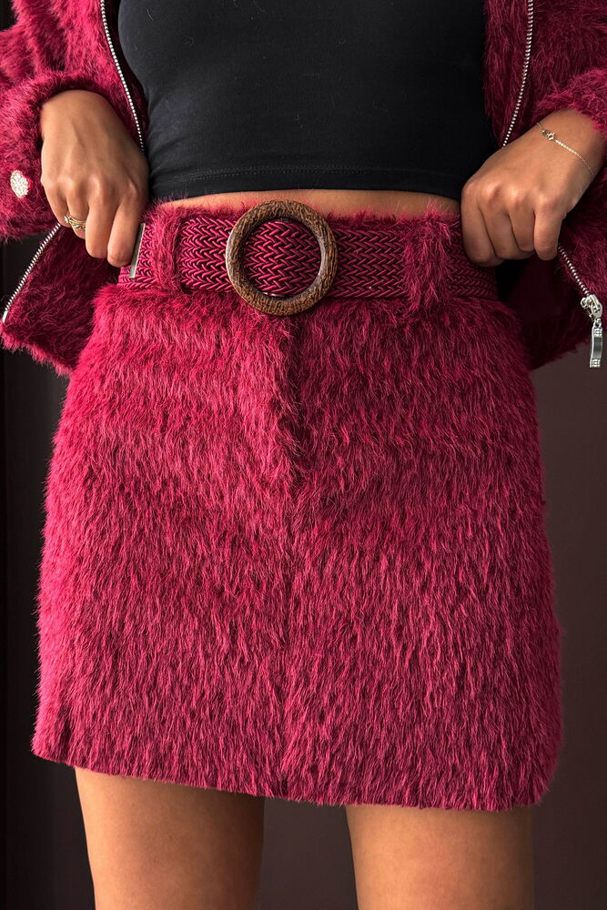 Fuchsia Bodycon Mini Skirt With High Waist Zip - Brand: Topshow - Women & Kids, Baby Clothes Wholesale - Globality Store