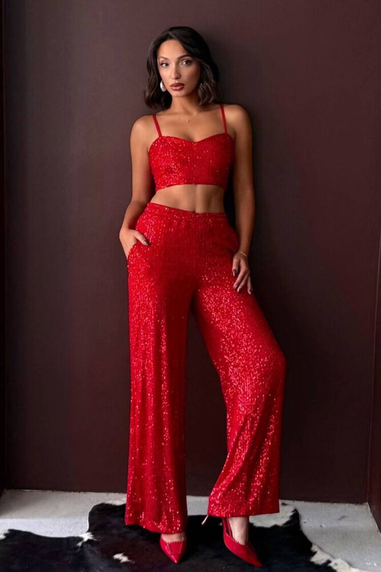 Sequined Palazzo Pants High Waist Wide Leg - Brand: Topshow - Women & Kids, Baby Clothes Wholesale - Globality Store