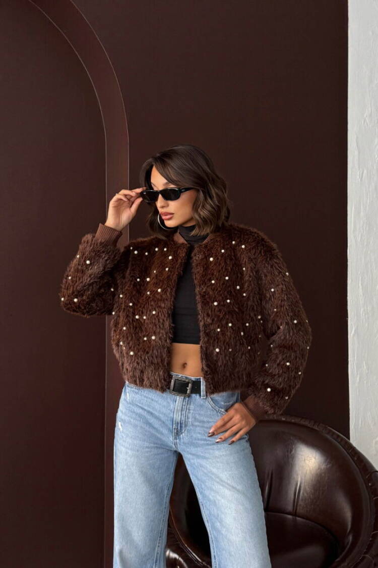 Oversized Bomber Jacket With Buttoned Closure