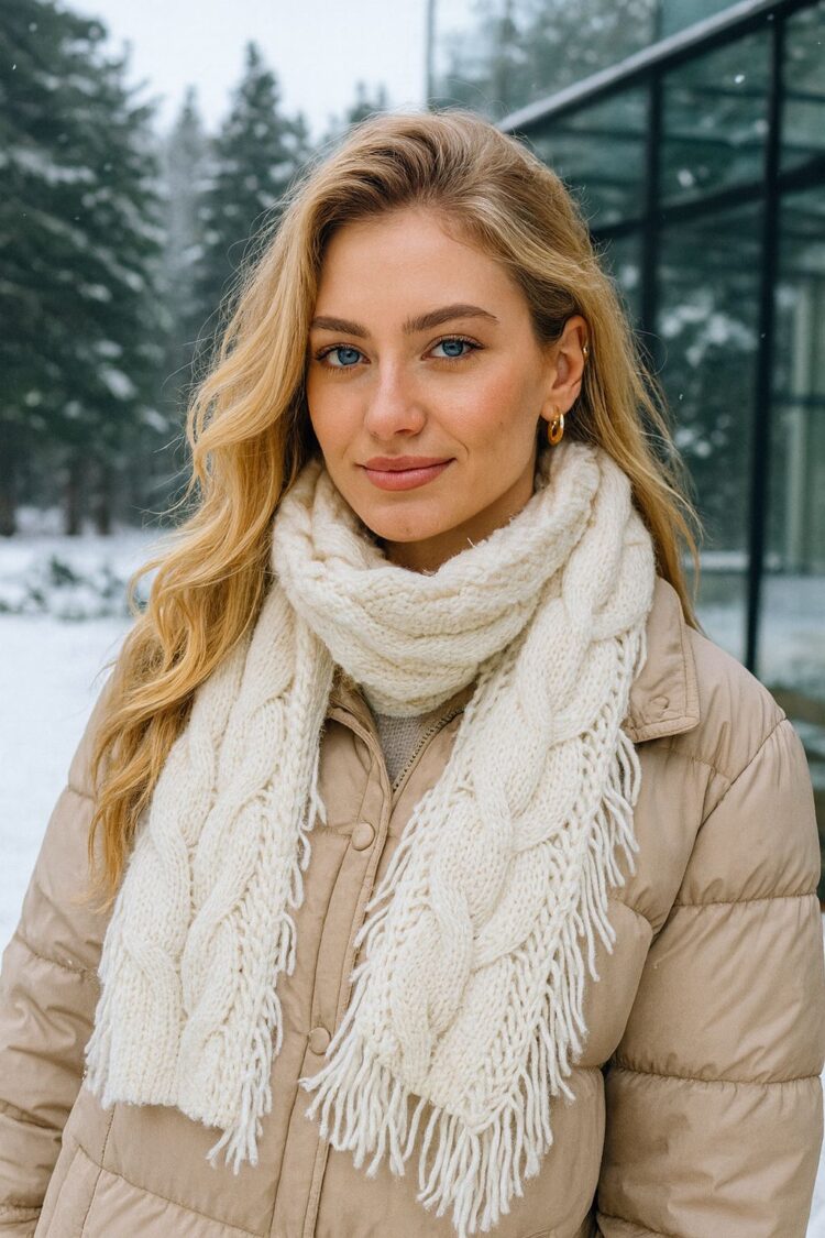 Beige Elegant Quilted Shawl - Brand: Axesoire - Women & Kids, Baby Clothes Wholesale - Globality Store