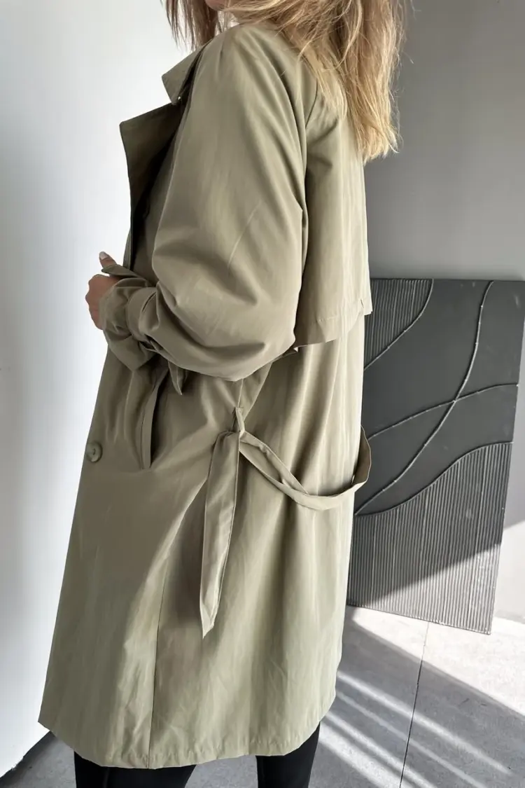 Trenchcoat Double-Breasted Buttoned Coat