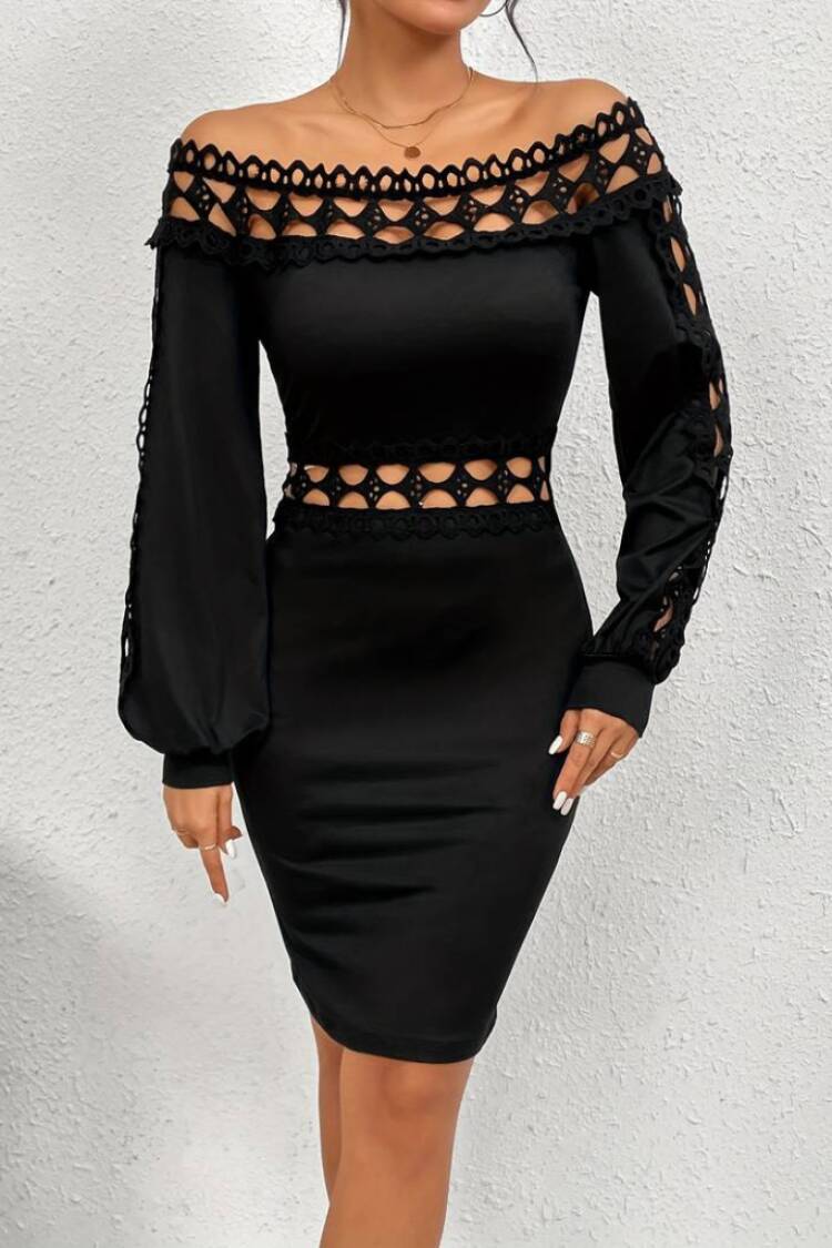 Black Sexy Elegant Bodycon Dress