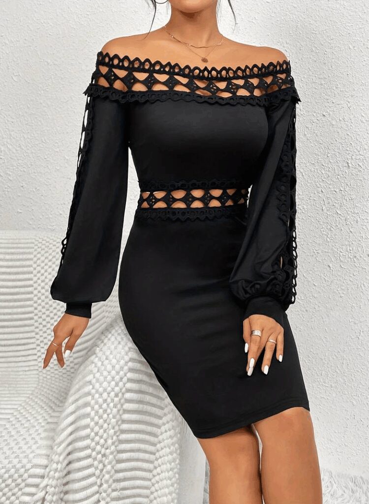 Black Sexy Elegant Bodycon Dress