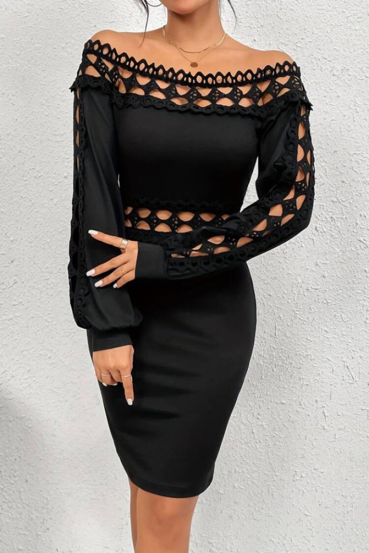 Black Sexy Elegant Bodycon Dress