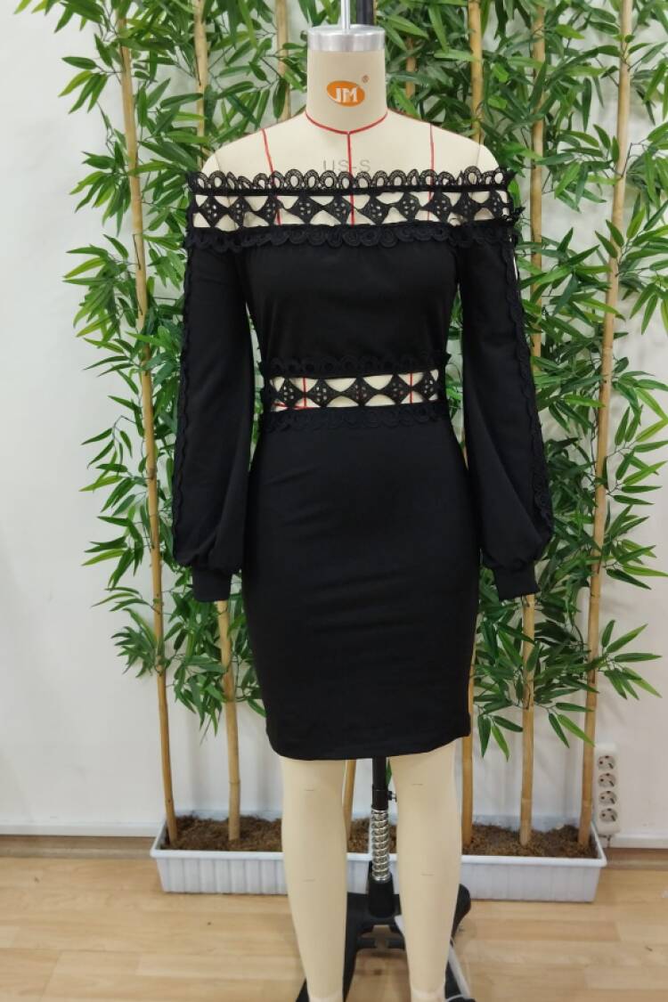 Black Sexy Elegant Bodycon Dress