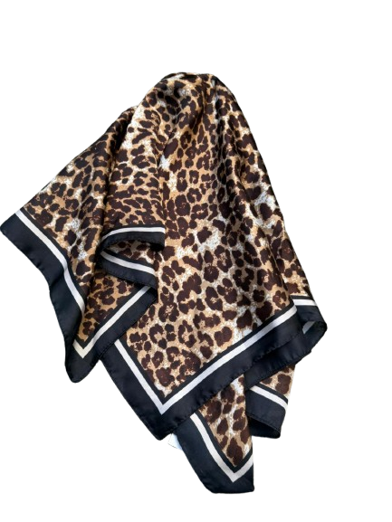 Brown Leopard Print Shawl