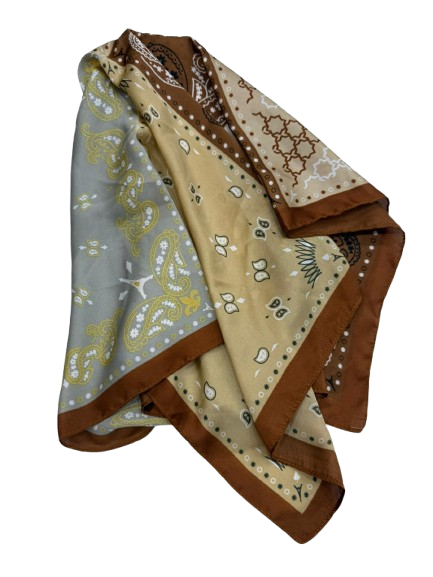 ElegantShawl With Paisley And Floral Patterns