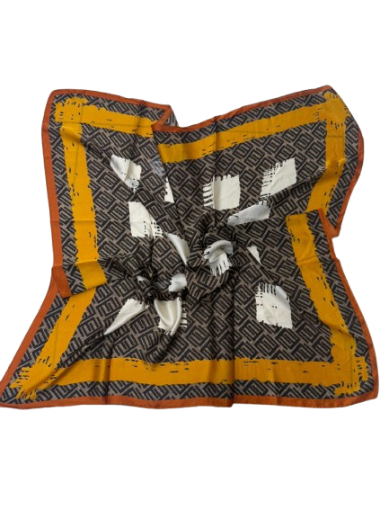Yellow Elegant Vintage Checkered Shawl