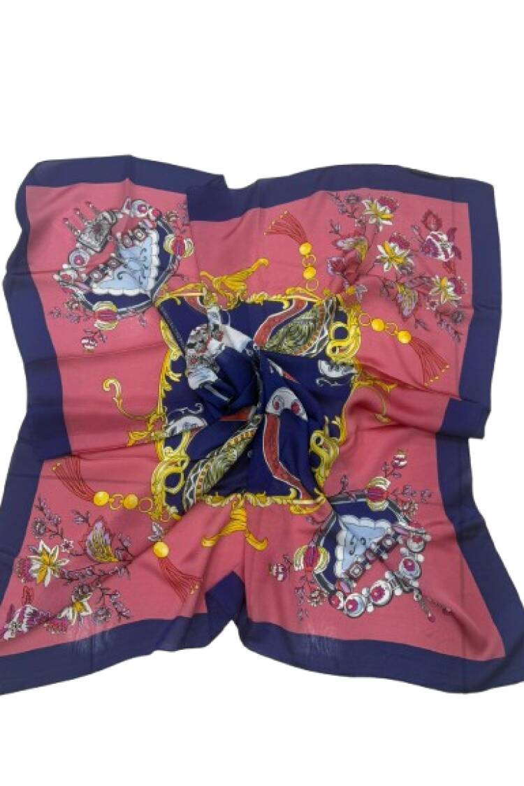 Pink Ethnic Elegant Floral Shawl