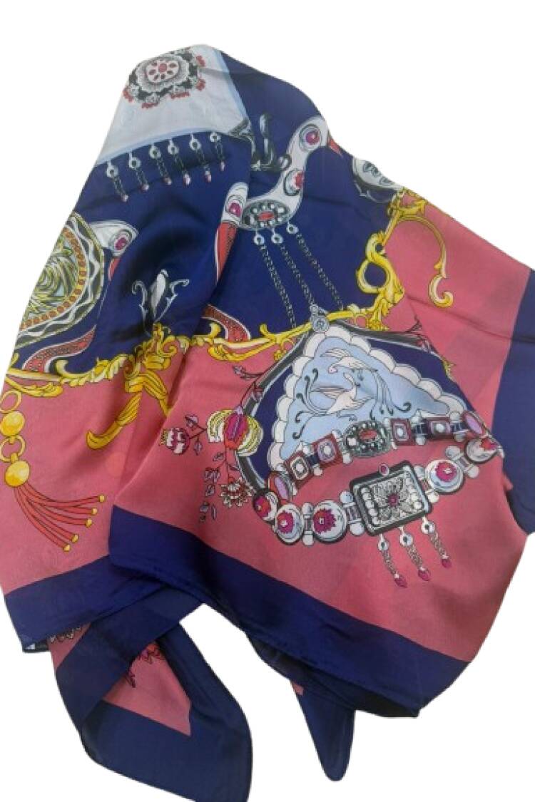 Pink Ethnic Elegant Floral Shawl