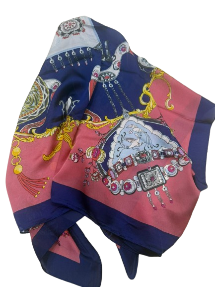 Pink Ethnic Elegant Floral Shawl