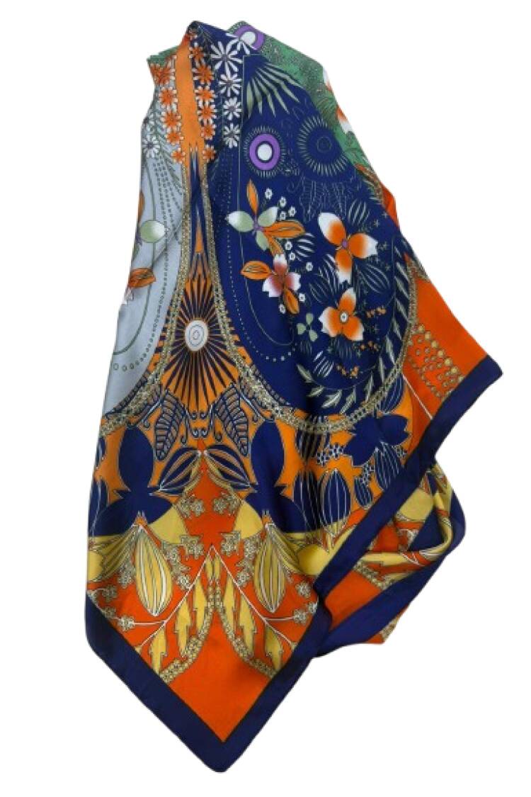 Orange Boho Shawl