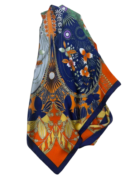 Orange Boho Shawl