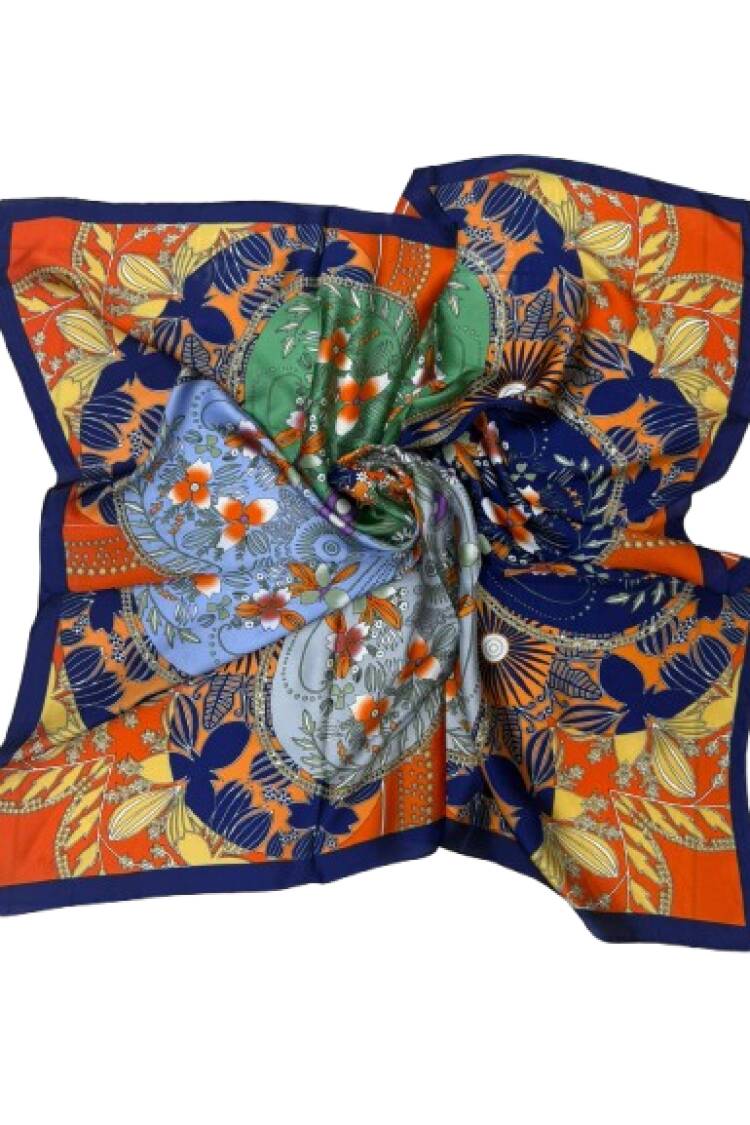 Orange Boho Shawl