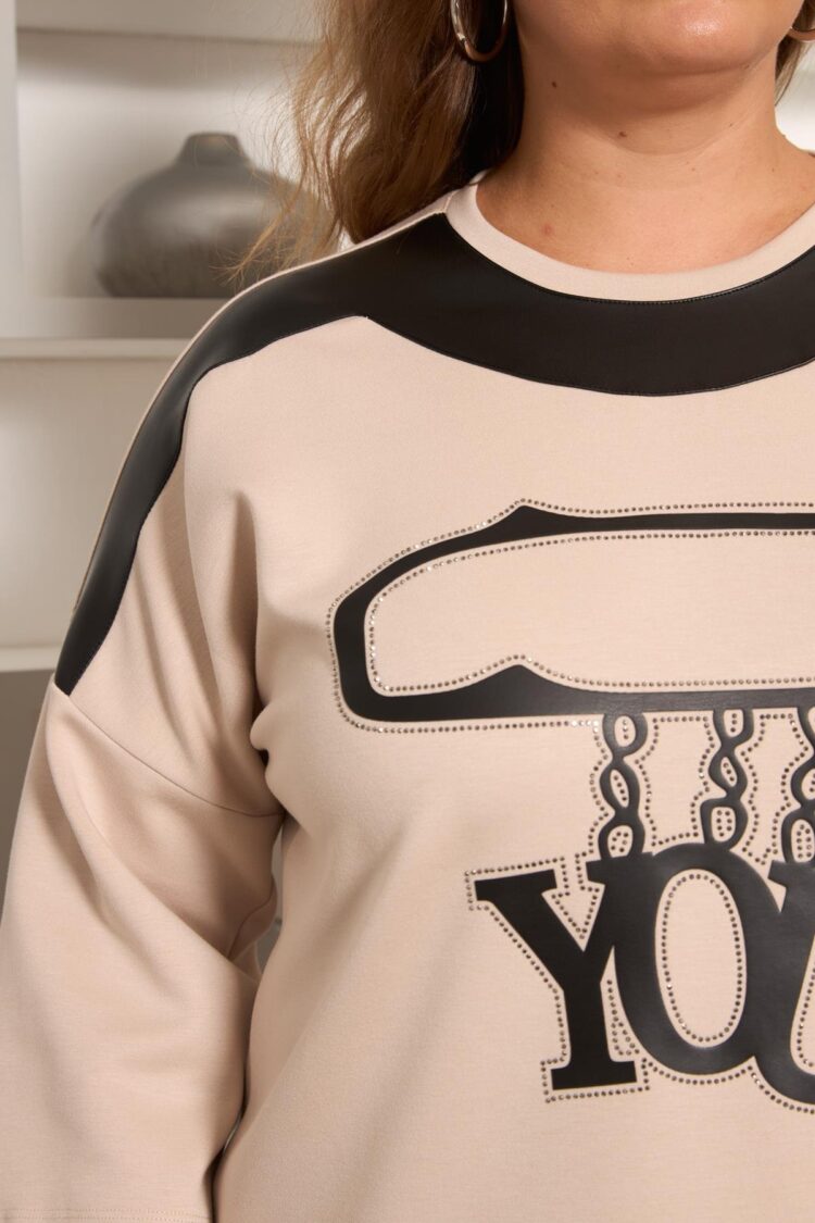 Beige Casual Plus Size Blouse