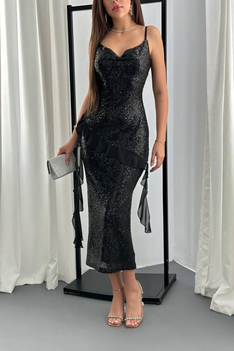Elegant Glam Sexy Formal Slip Dress