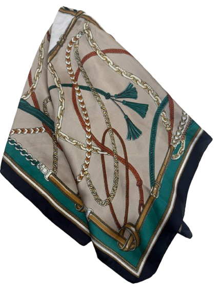 Beige Elegant Checkered Shawl