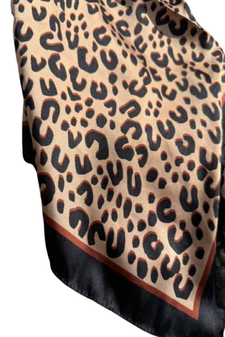 Brown Animal Print Shawl