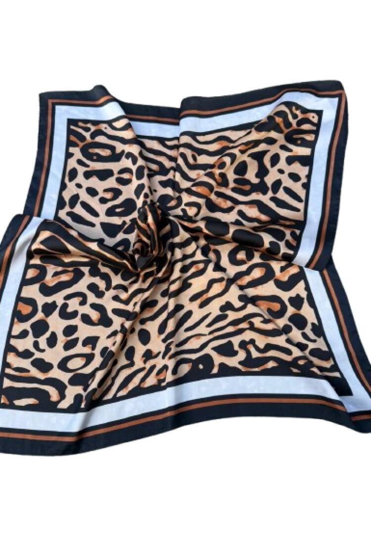 Black Ethnic Animal Print Shawl