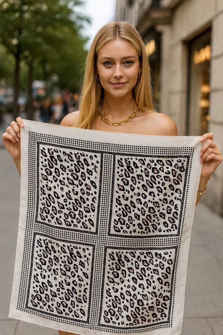 Beige Casual Animal Print Shawl - Brand: Axesoire - Women & Kids, Baby Clothes Wholesale - Globality Store