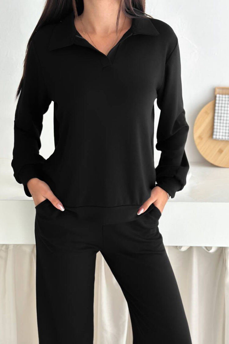 Elegant Casual Tracksuit With Palazzo Pants