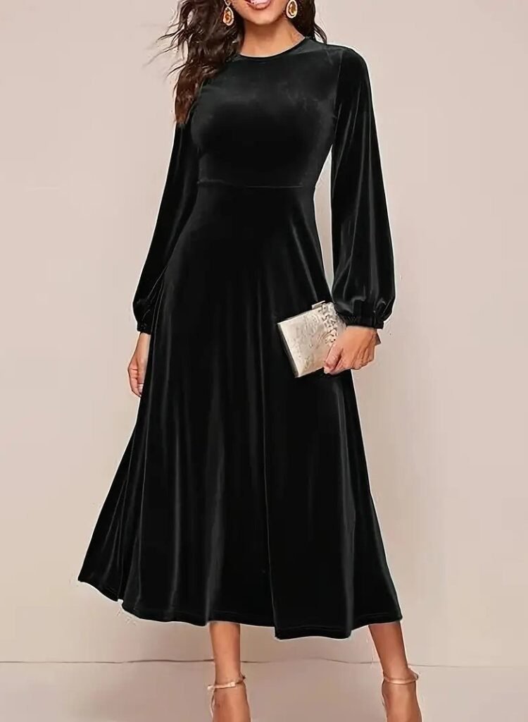 ElegantFit And Flare Dress With Ballon Sleeves - Brand: Janes - Women & Kids, Baby Clothes Wholesale - Globality Store