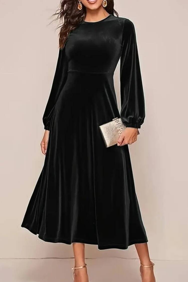 ElegantFit And Flare Dress With Ballon Sleeves - Brand: Janes - Women & Kids, Baby Clothes Wholesale - Globality Store