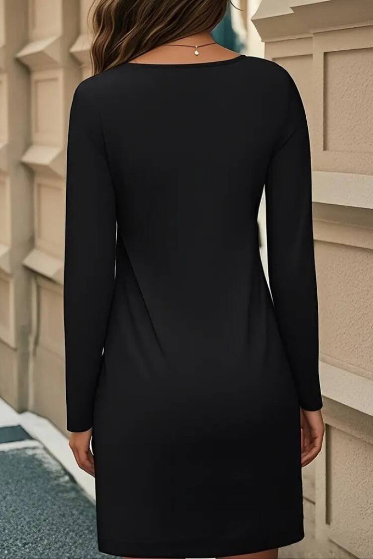 Floral Bodycon Mini Dress With Long Sleeves