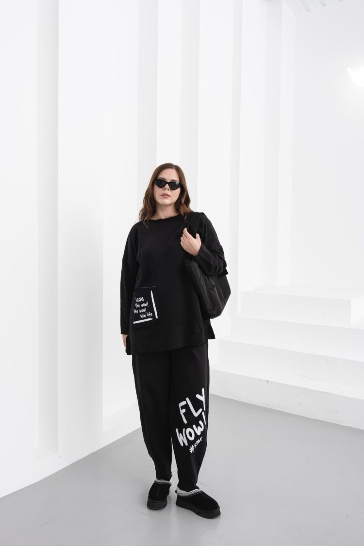 Tracksuit Oversized Fit Jogger With Letter Print - Brand: See More - Women & Kids, Baby Clothes Wholesale - Globality Store