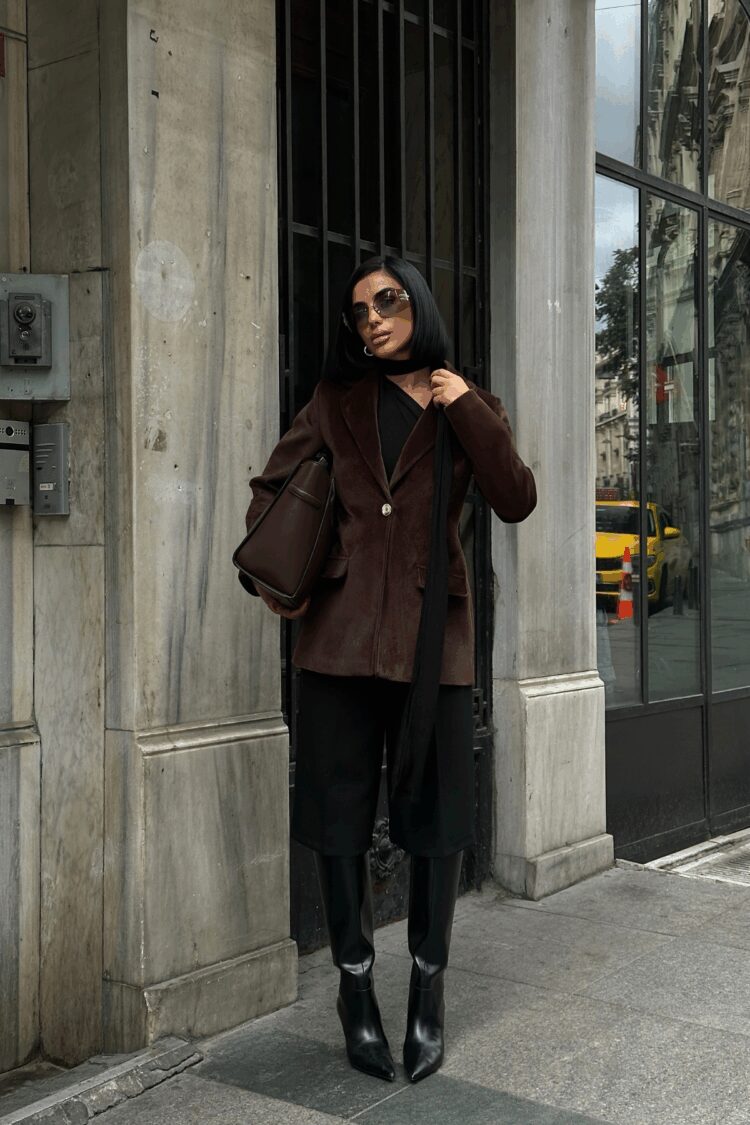 Elegant Single-Breasted Blazer Jacket