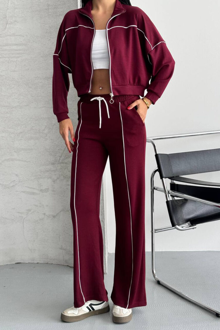 Tracksuit With Striped Kangaroo Pocket - Brand: Mode Roy - Women & Kids, Baby Clothes Wholesale - Globality Store