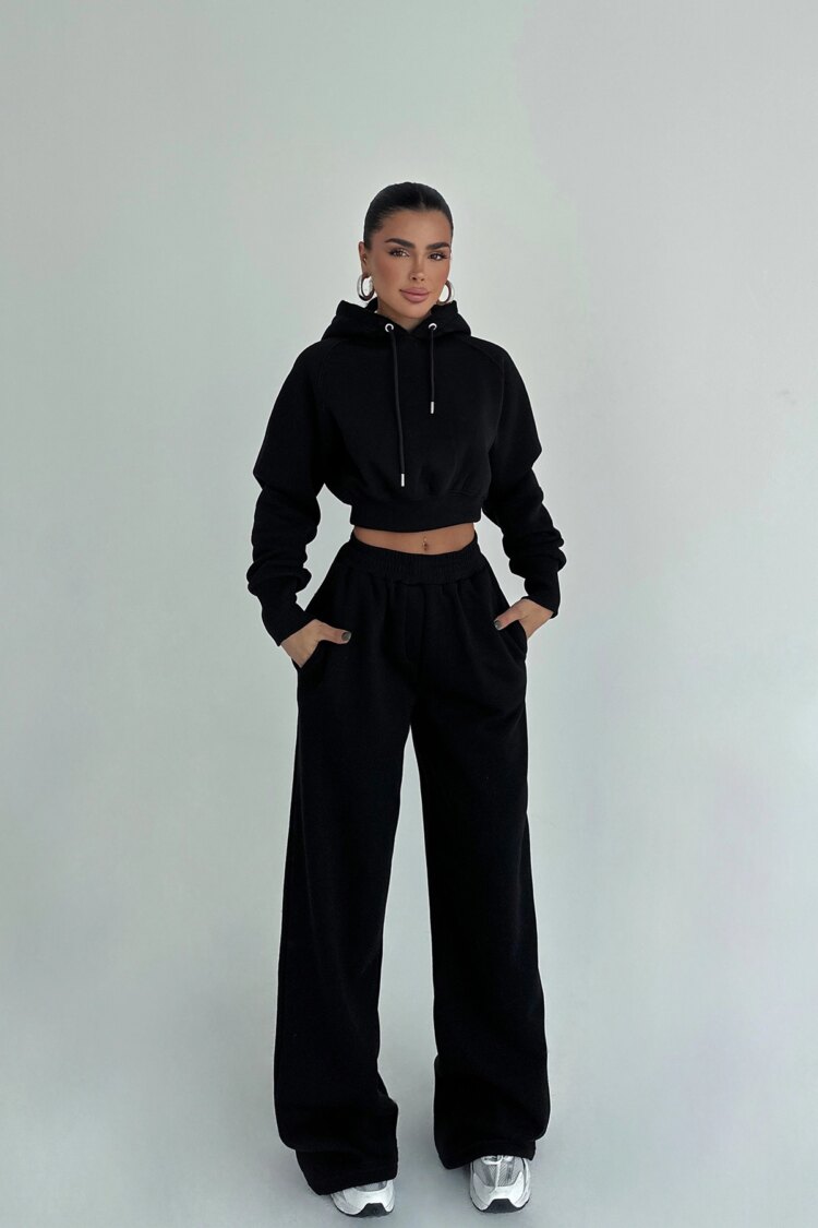 Tracksuit Oversized Fit Palazzo Pants Hoodie - Brand: EYYO ATELIER - Women & Kids, Baby Clothes Wholesale - Globality Store