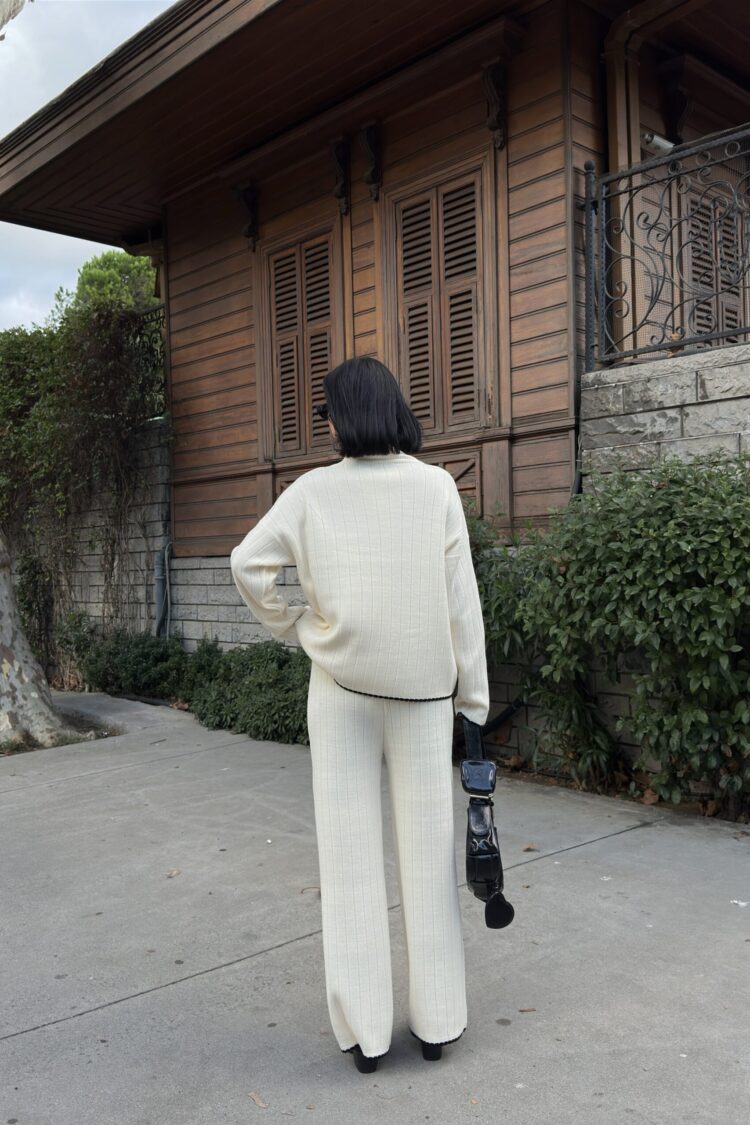 White Casual Elegant Striped Suit
