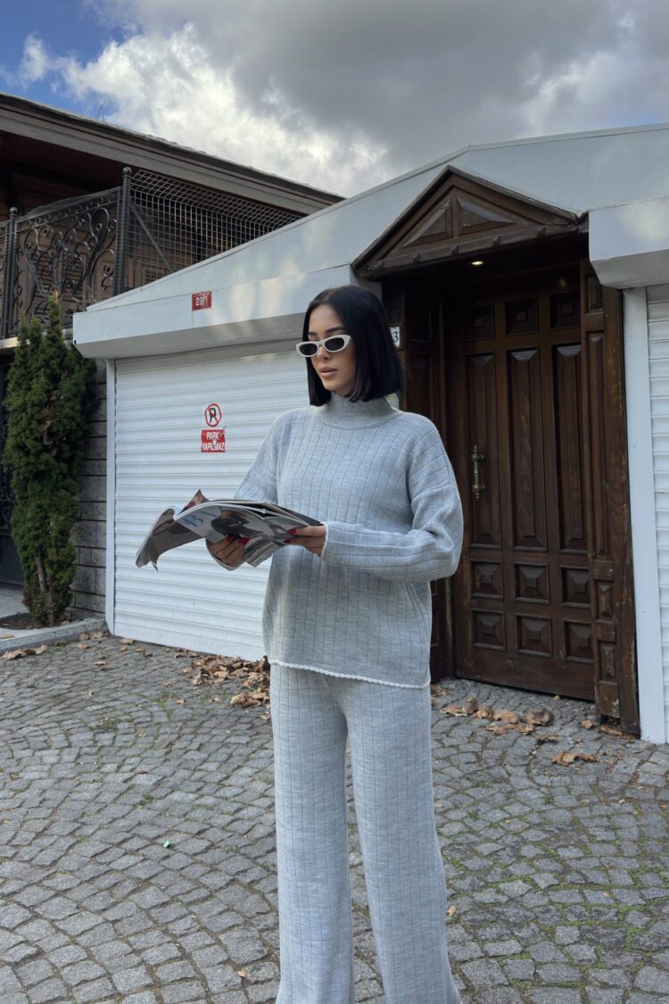 Striped Casual Suit With Palazzo Pants