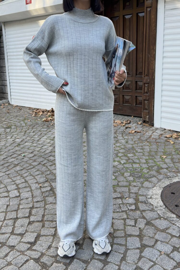 Striped Casual Suit With Palazzo Pants