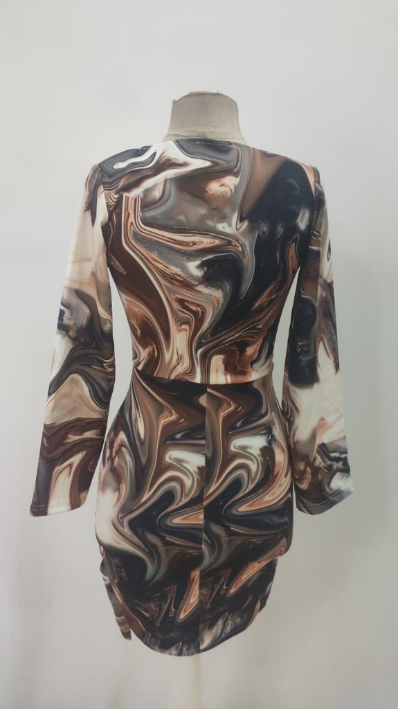 Beige Sexy Casual Elegant Glam Formal Wrap Dress