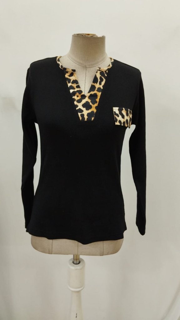 Slim Fit V-Neck Casual Blouse