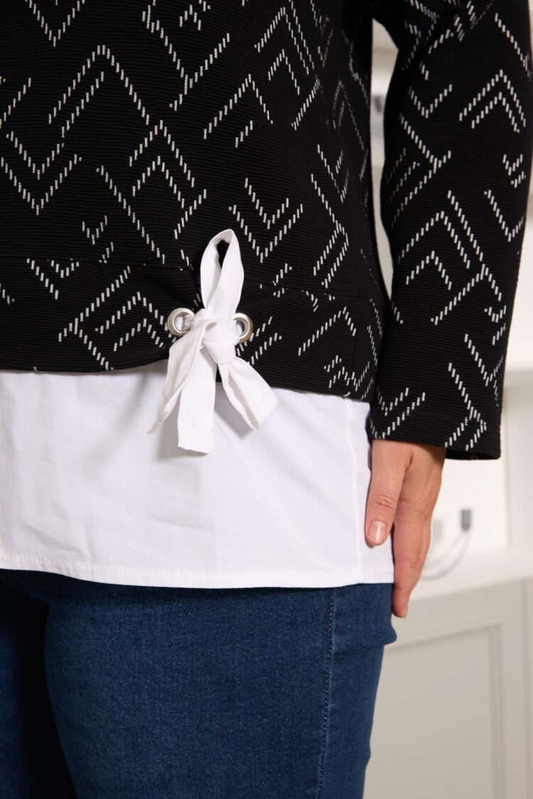 Black Plus Size Casual Blouse