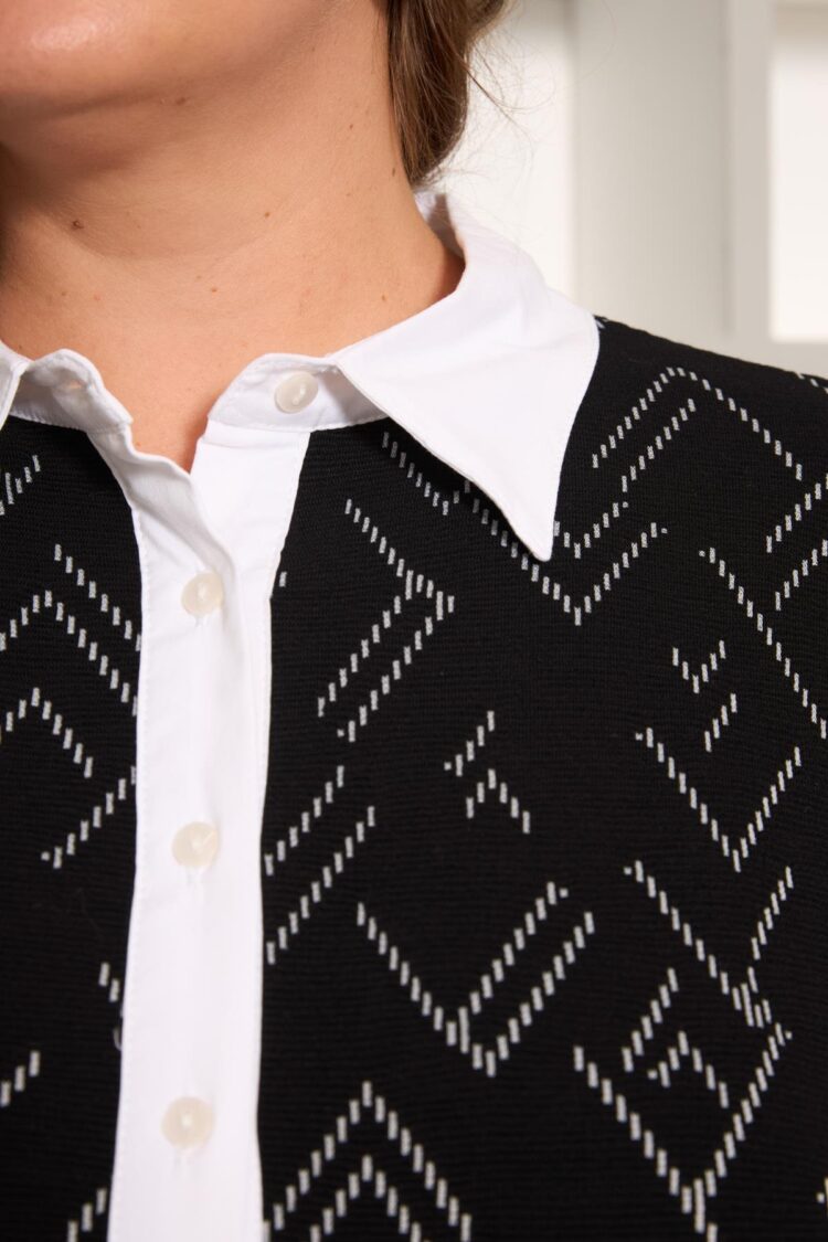 Black Plus Size Casual Blouse