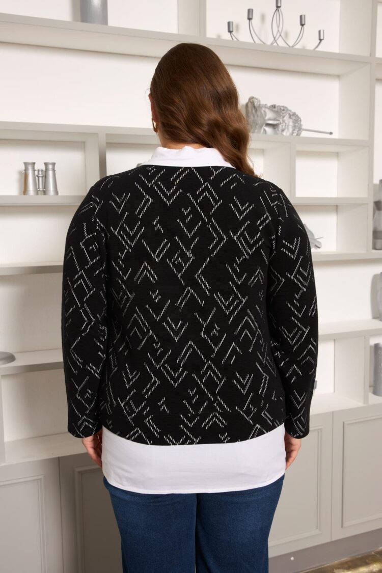 Black Plus Size Casual Blouse