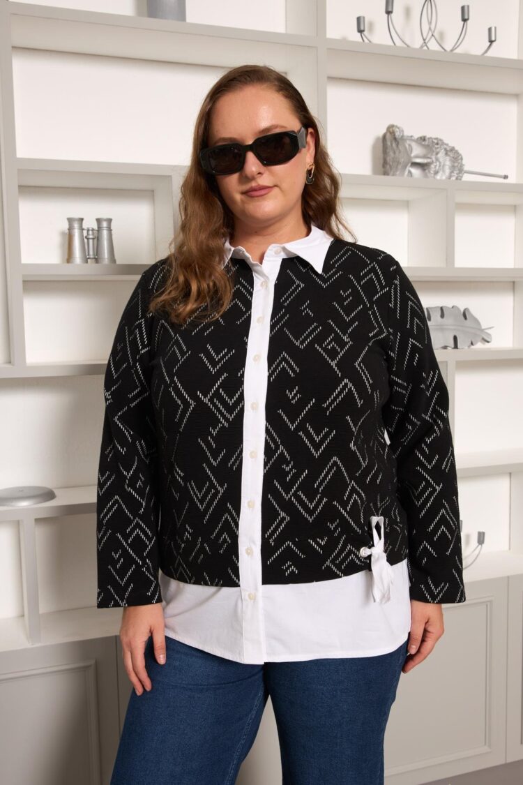 Black Plus Size Casual Blouse - Brand: RMG - Women & Kids, Baby Clothes Wholesale - Globality Store
