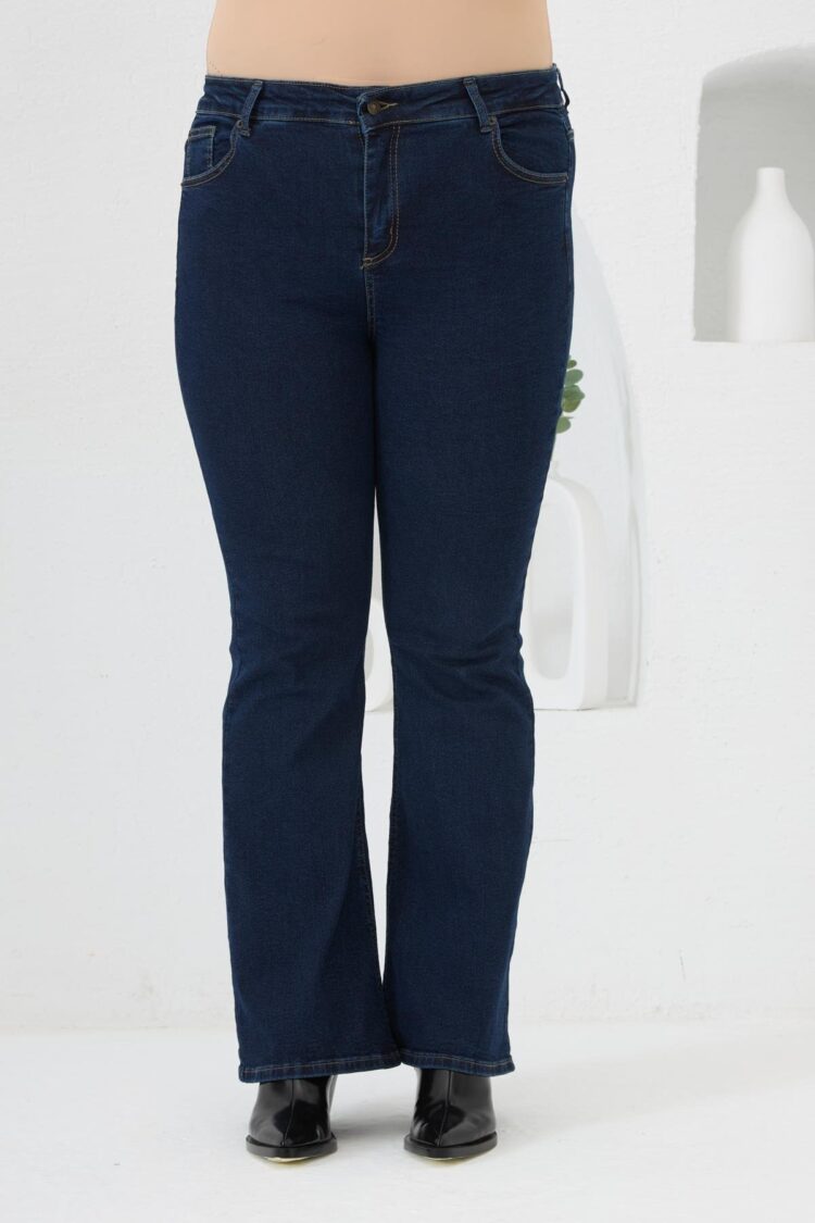 Blue Casual Plus Size Mom Jeans With Flare Leg - Brand: RMG - Women & Kids, Baby Clothes Wholesale - Globality Store
