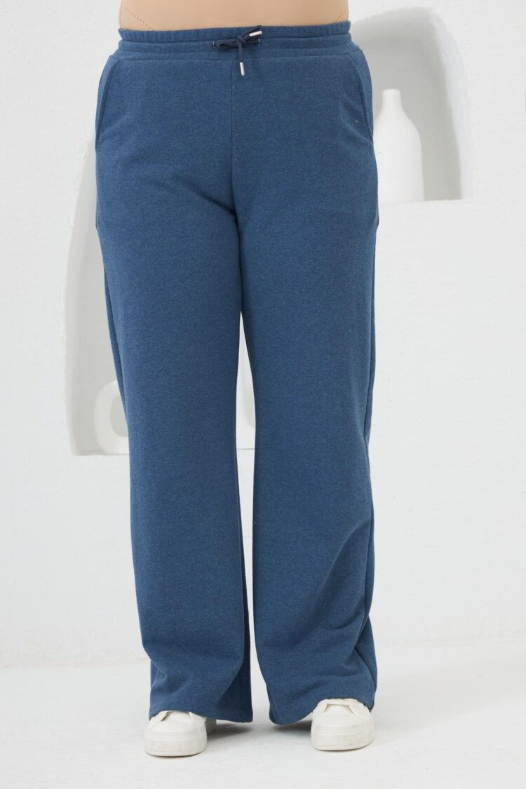 Blue Sweatpants Jogger With Wide Leg And Drawstring - Brand: RMG - Women & Kids, Baby Clothes Wholesale - Globality Store