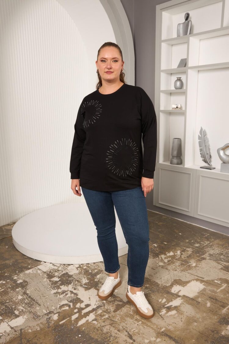Oversized Fit Sweatshirt With Round Neck